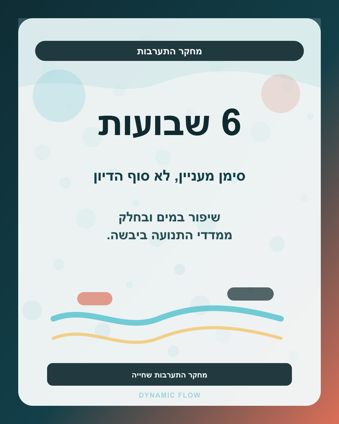 מחקר התערבות של שישה שבועות בשחייה
